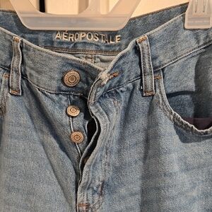 Aeropostale Light Blue Button-Fly Denim Jeans